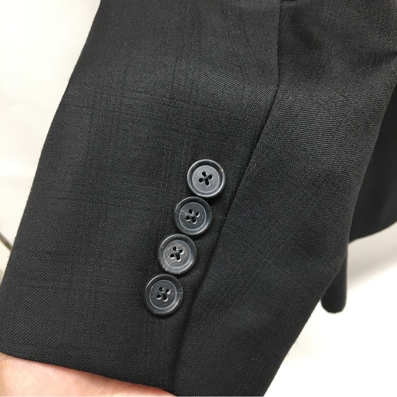 Loro Piana John Notdstrom 100% Wool Suit Jacket Blazer Black 46R - Picture 9 of 17